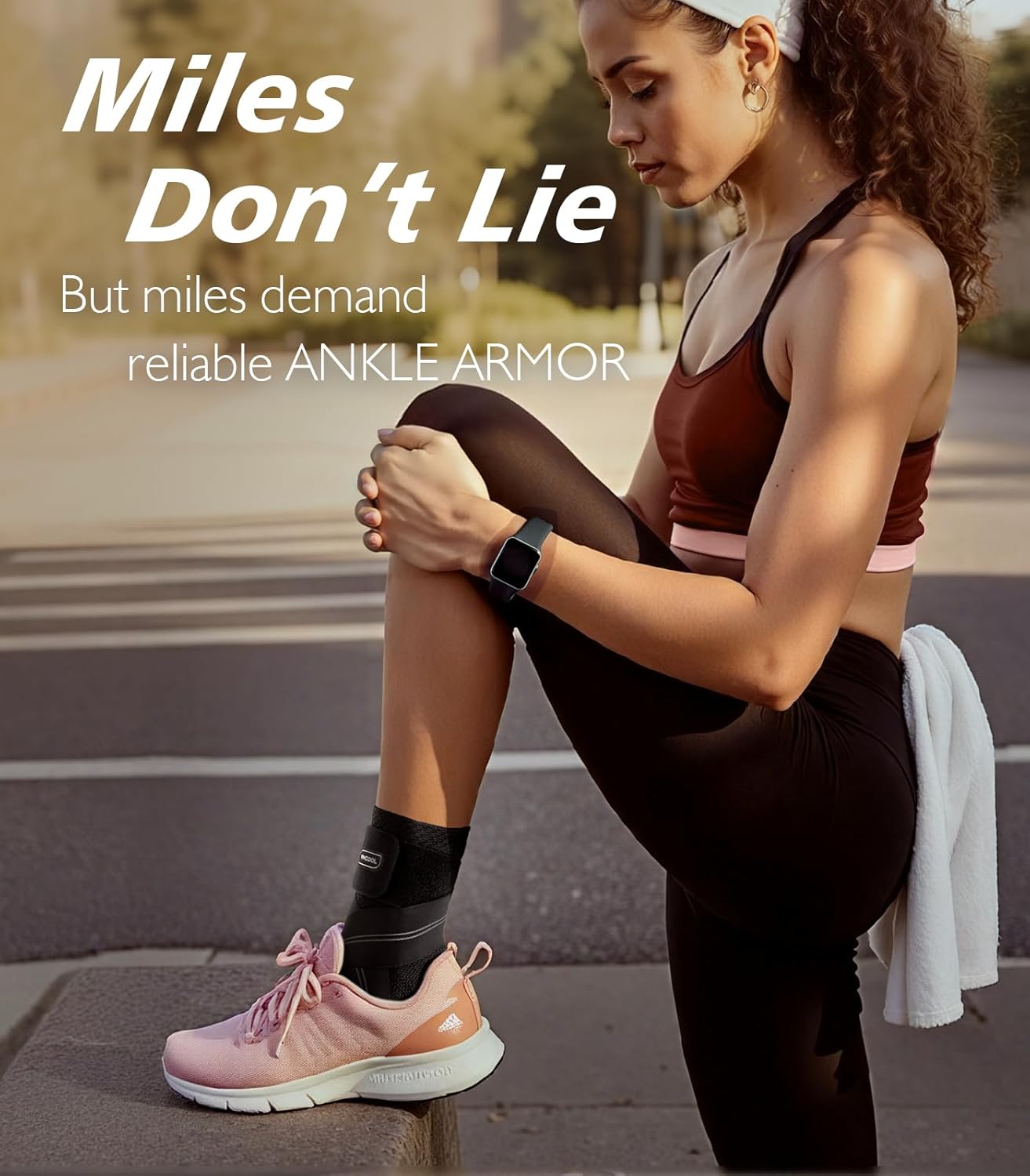 Flat Knitting Ankle Brace For Women&Men, 7-Zone Dynamic Compression Sleeve w/Flex Strap,Foot Support For Sports, Sprained Ankle, Achilles Tendonitis, Plantar Fasciitis Relief(Pack of1)L, Black - Image 5