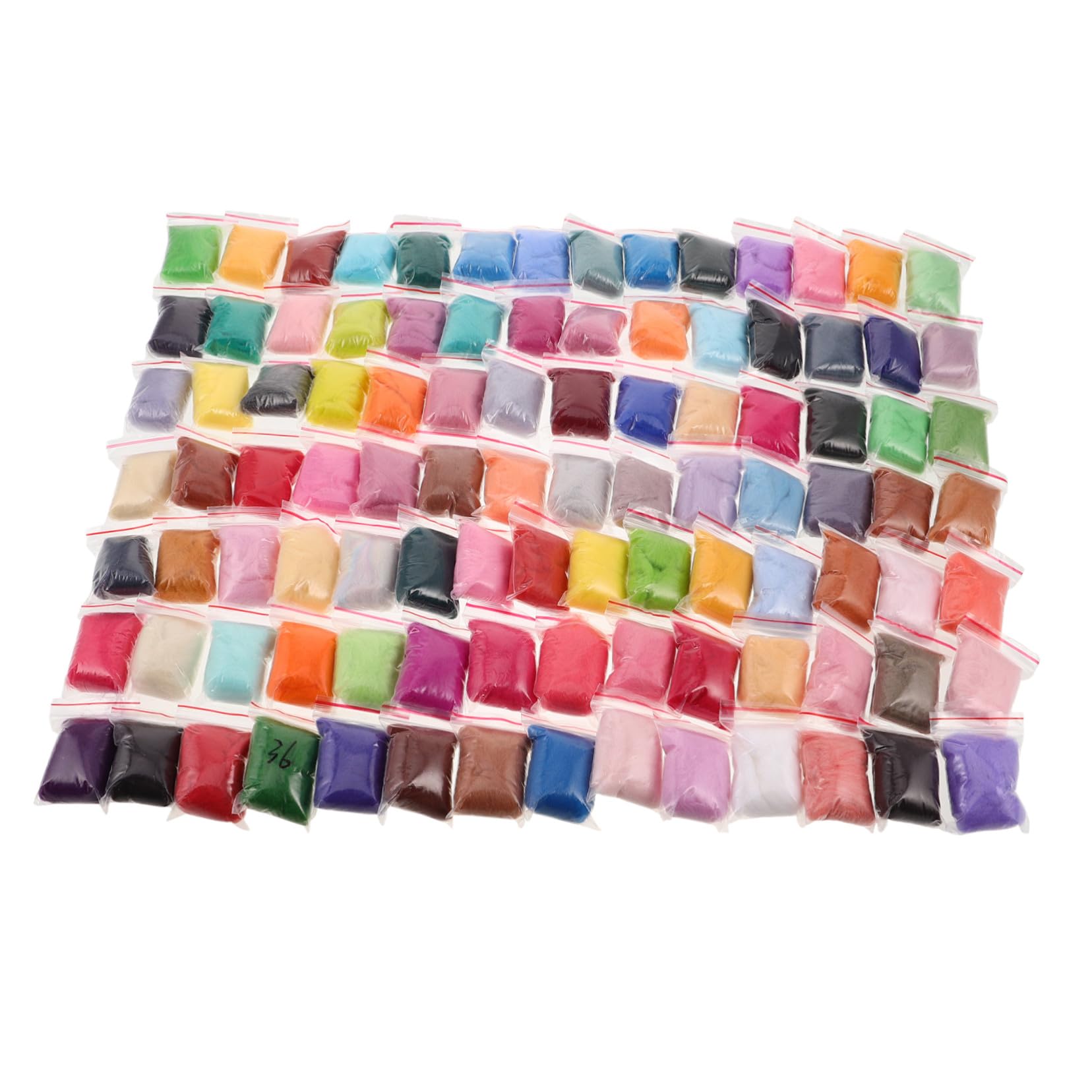 Lana para Fieltrar Aguja a Granel 100 Piezas 100 Colores