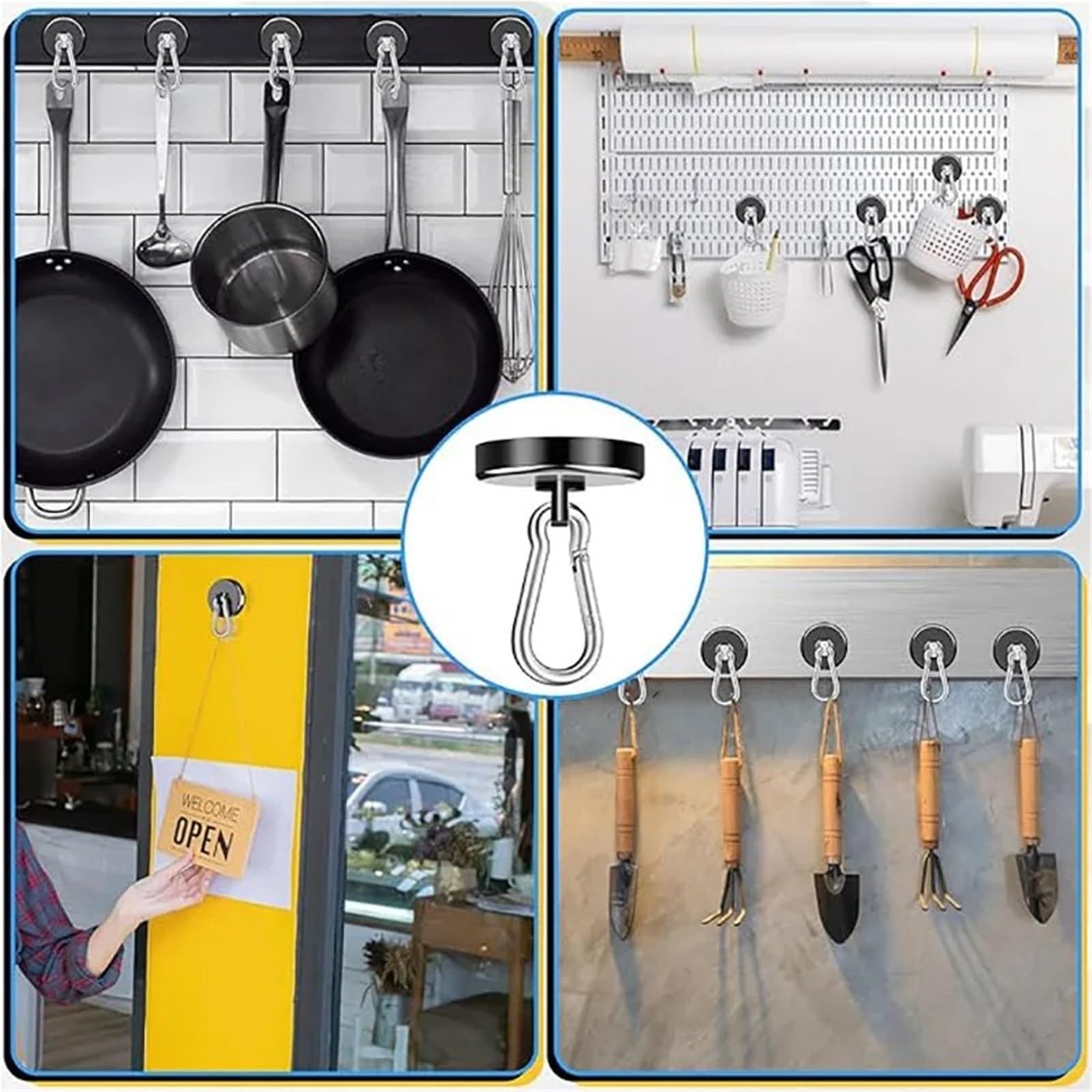 5 uds imanes ganchos magnéticos for llavero hogar refrigerador cocina garaje Oficina Para Cocina,Dormitorios(32mm)