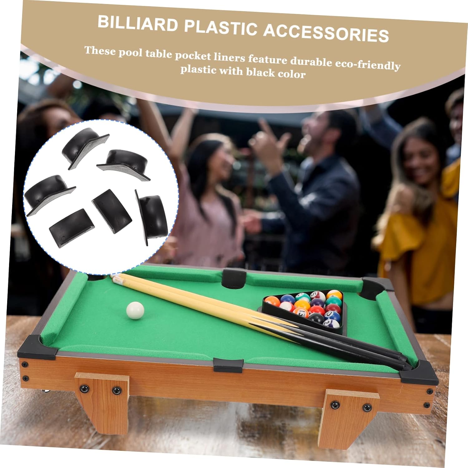 2 Sets Billiard Table Pocket Liner Wear-Resistant Replacement Liners for Pool Tables Easy to Install for Boy Girl and Billiard Enthusiasts