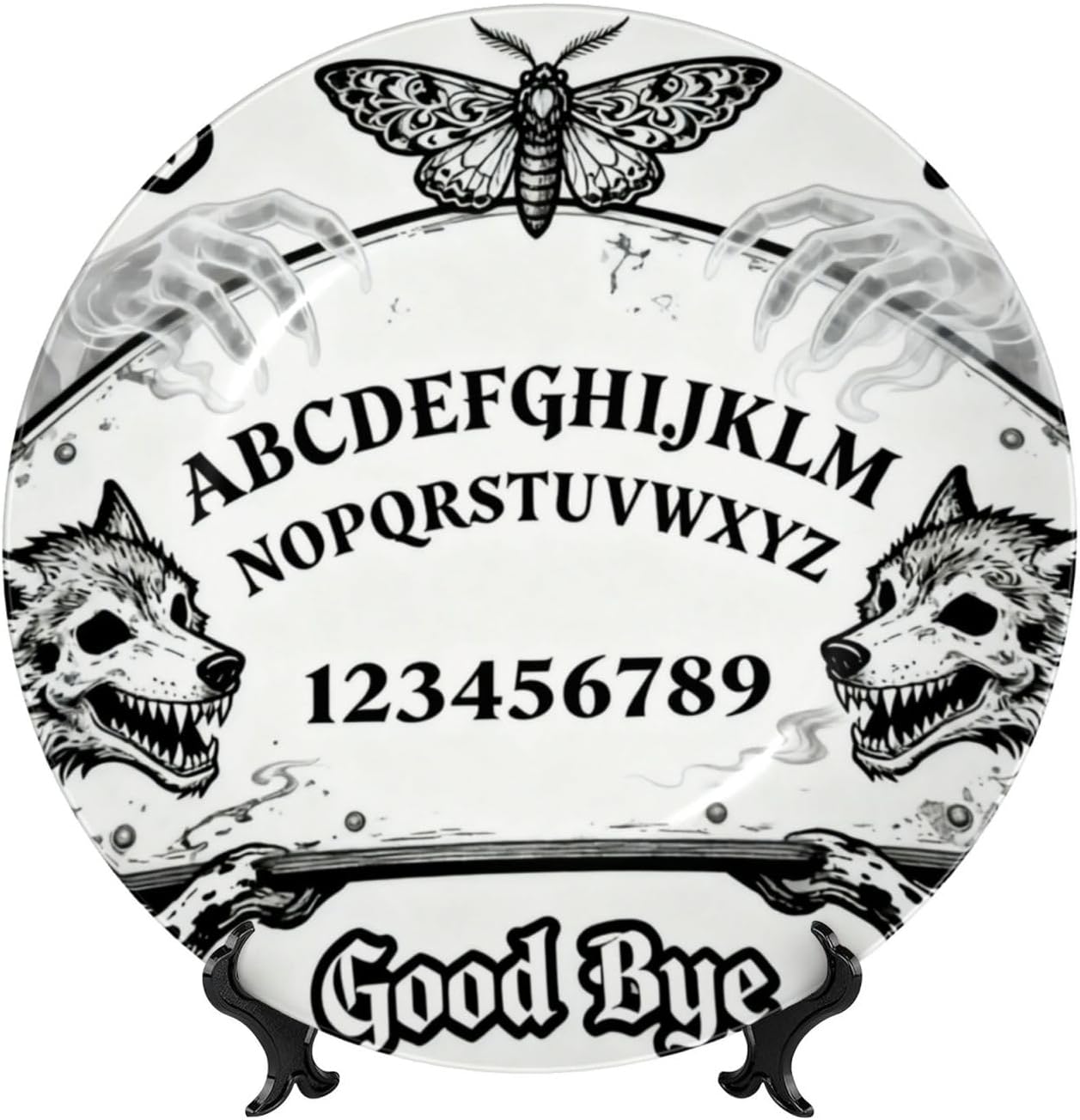 Bone China Decorative Plates with Display Stand, Personalized Porcelain Plate Red Western Southwest Canyons Diamond Santa Tribal Native Desert for Wall Hanging Decoration, 8 in