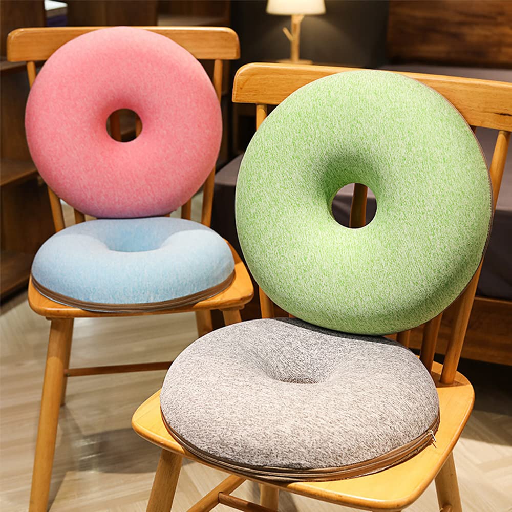 Cuscino A Ciambella Memory Foam Antidecubito – 44x41x10 Cm, Fodera Rimovibile Lavabile, Rosa, Per Seduta Ergonomica