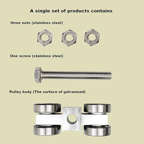 Miniatura 5 de Hi Flame Conjunto de carro resistente de 4 ruedas con perno M10 silencioso y 3 tuercas para todos los canales de puntal estándar de 1-58 pulgadas o