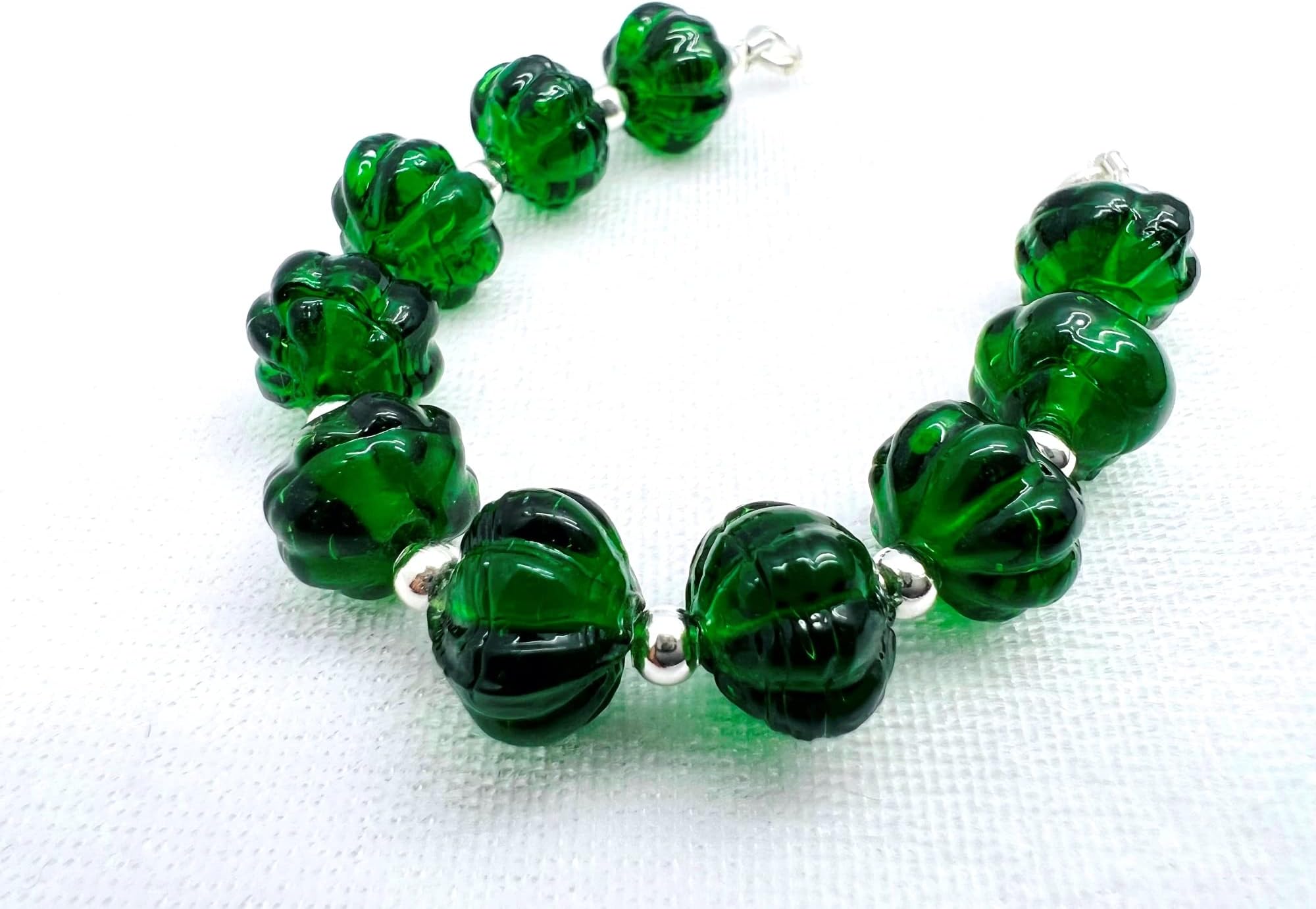 1 Strand Emerald Quartz 10 Pcs Beads Size 9mm Melon Shape Cut Smooth Beads for Jewellery Making, Beading & Craft Supplies KCRAFTS-RK_k58