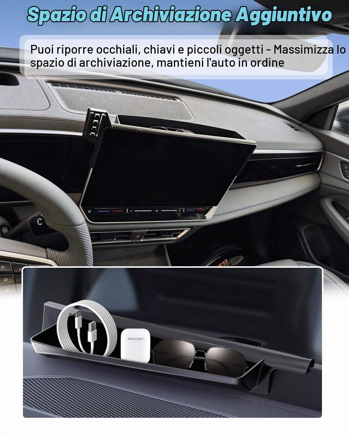 Supporto per telefono da auto per Mazda CX-3 2016 2017 2018-2020 2021/Mazda 3 2014 2015 2016 Accessori Schermo da 7 pollici Blocco automatico Rotazione a 360 ° Supporto per telefono Blocco automatico