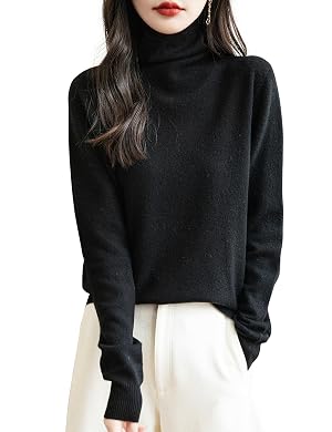 Chanyarn Womens 100 Merino Wool Seamless Sweater Turtleneck First-Line Ready to Wear Long Sleeve Knitted Pullover Tops