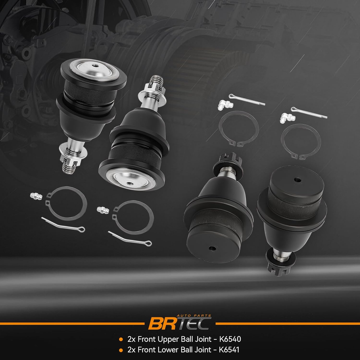 Front Upper & Lower Ball Joints Compatible with Chevy GMC Silverado Sierra 1500 4WD/AWD 1999-2006, Avalanche Suburban Savana Express 1500 2500 Tahoe Yukon; Cadillac Escalade Esv Ext 2002-2006