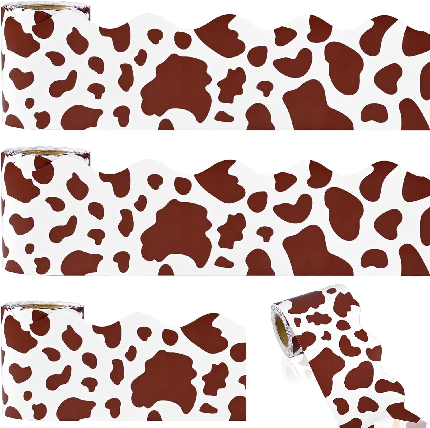 99 Feet Brown Cow Print Bulletin Board Border Trim