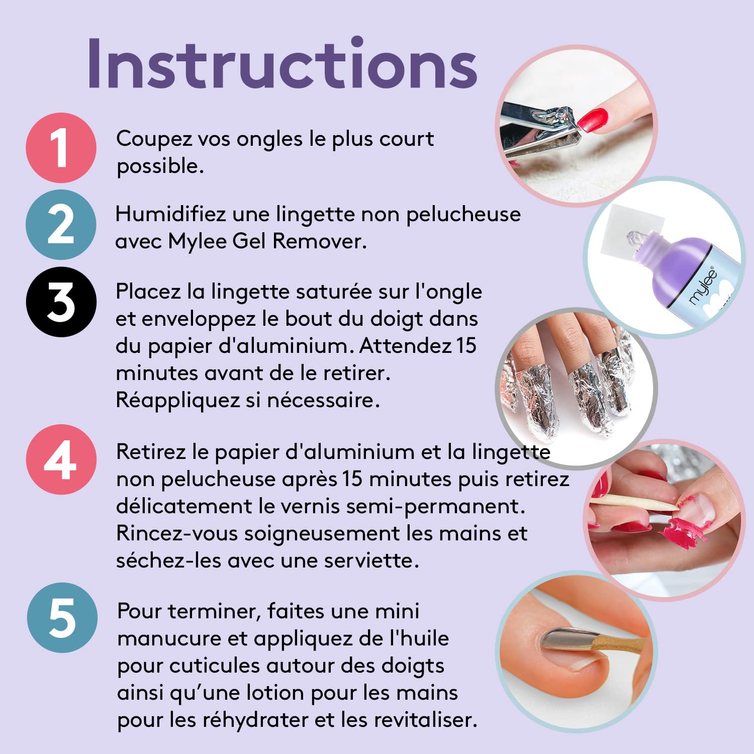 Mylee Dissolvant de Vernis à Ongles Semi Permanent Acetone 250ml, Salon Professionnel UV LED Nettoyant de Vernis Gel pour Manucures et Pédicures