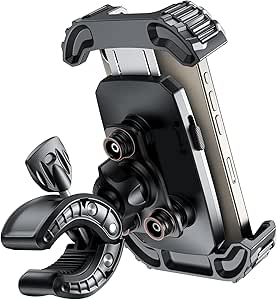 Support Téléphone Vélo/moto Anti-vibration - Double Verrouillage, Rotation 360°, Pour Téléphones 5.7" à 7.2"
