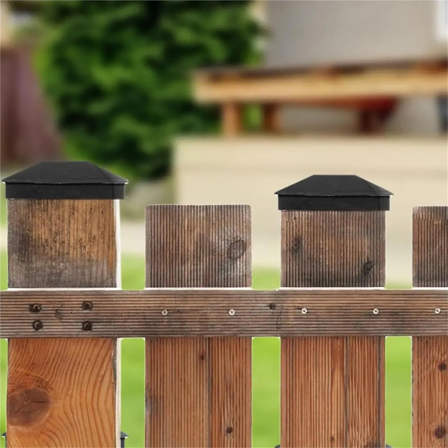 Fence Post Caps 20Pcs Fence Post Cap, PP Plastic Waterproof Deck Cover,Wood Topper Protector, Garden Accessories for Mailbox Lamp Post Deck