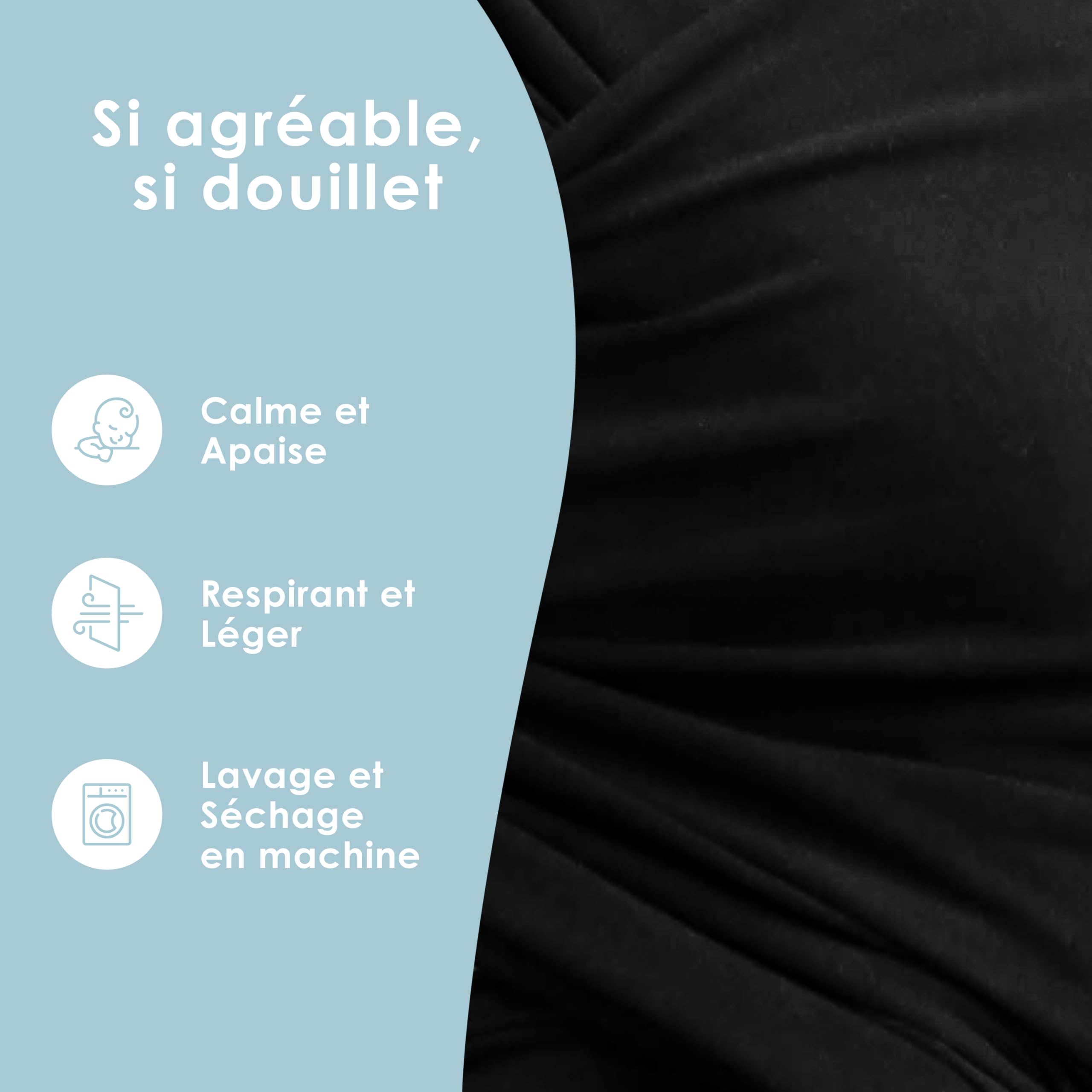 Sleepy Wrap Écharpe de Portage Bébé Pour Nourrissons et Jeunes Enfants – Écharpe de Portage Mains Libres, Élastique, Ergonomique et Légère – Enfants Pesant Entre 3 et 15 kg (Noir)
