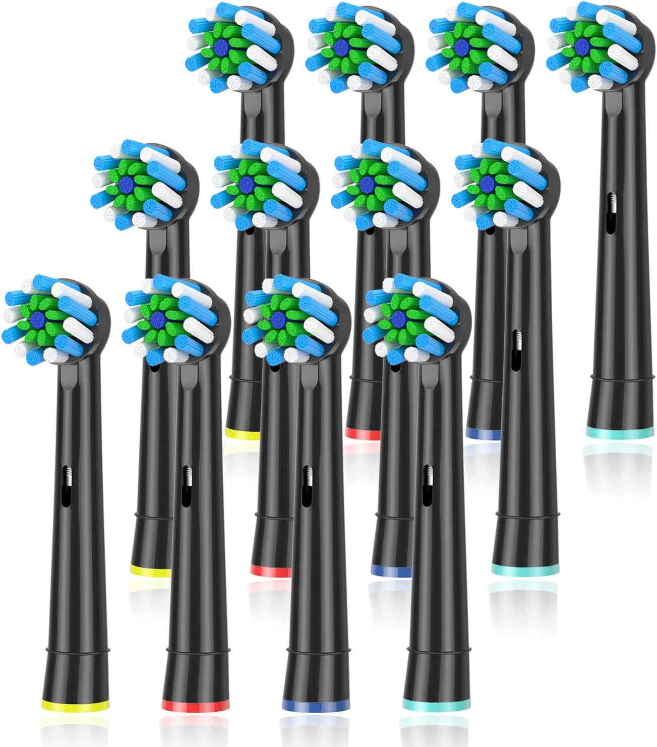 Replacement Brush Heads Fit for Braun Oral b, Compatible with Oral-B Pro 1000/2000/3000/5000/6000 Smart and Genius Electric Toothbrush, 12 Pcs (White)