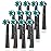 Replacement Brush Heads Fit for Braun Oral b, Compatible with Oral-B Pro 1000/2000/3000/5000/6000 Smart and Genius Electric Toothbrush, 12 Pcs (Black)