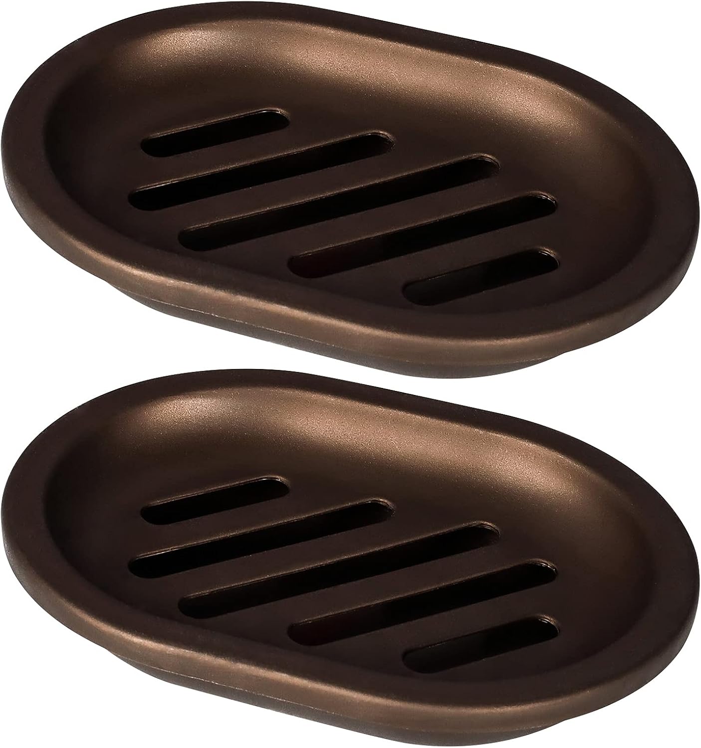 TOPSKY 2pack Soap Dish, Soap Holder, Soap Saver, Easy Cleaning, Dry, Stop Mushy Soap (Bronze