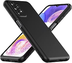 Cresee kompatibel mit Samsung Galaxy A23 5G/4G Hülle Case, TPU Handyhülle mit Kamera Schutz Weiche Innenschicht Dünn Schutzhülle Stoßfest Cover, Schwarz