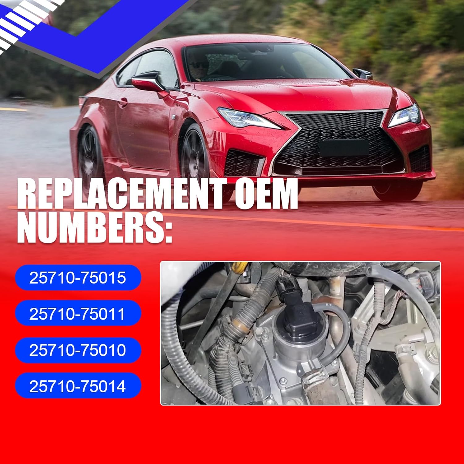 SMMS 25710-75015 Air Switching Valve Compatible with Toyota Tacoma 4Runner 2.7L Engine 2005-2021, Gas Valve Replaces OE 2571075010 2571075011 2571075014