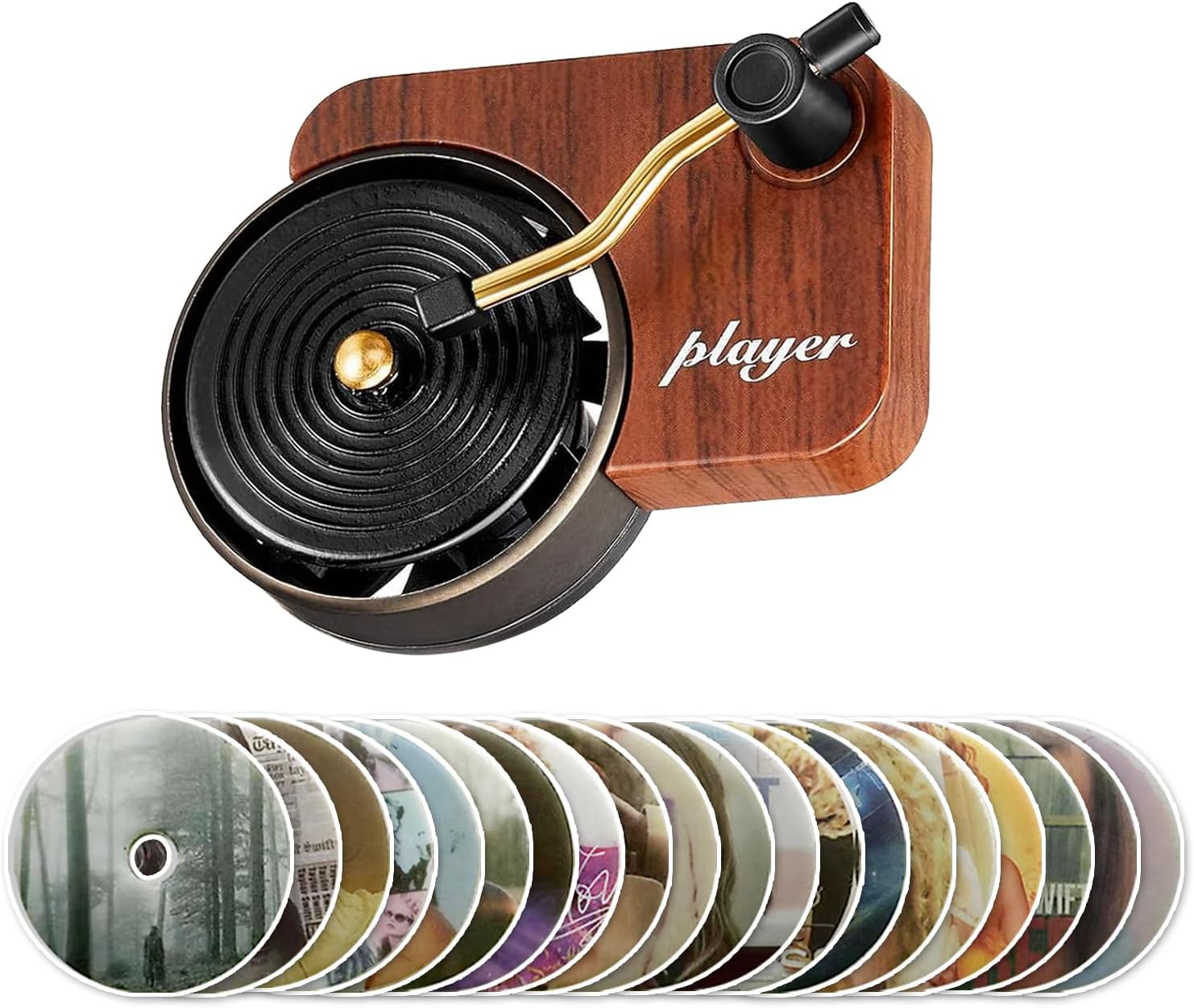18PCS Car Air Fresheners Vent Clips, Album Record Player