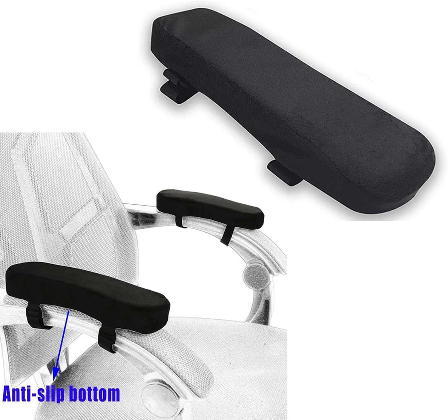 1Piece Chair Armrest Pad Memory Foam Office Chair Arm Rest Comfortable Elbow Forearm Pressure Relief for Women Men