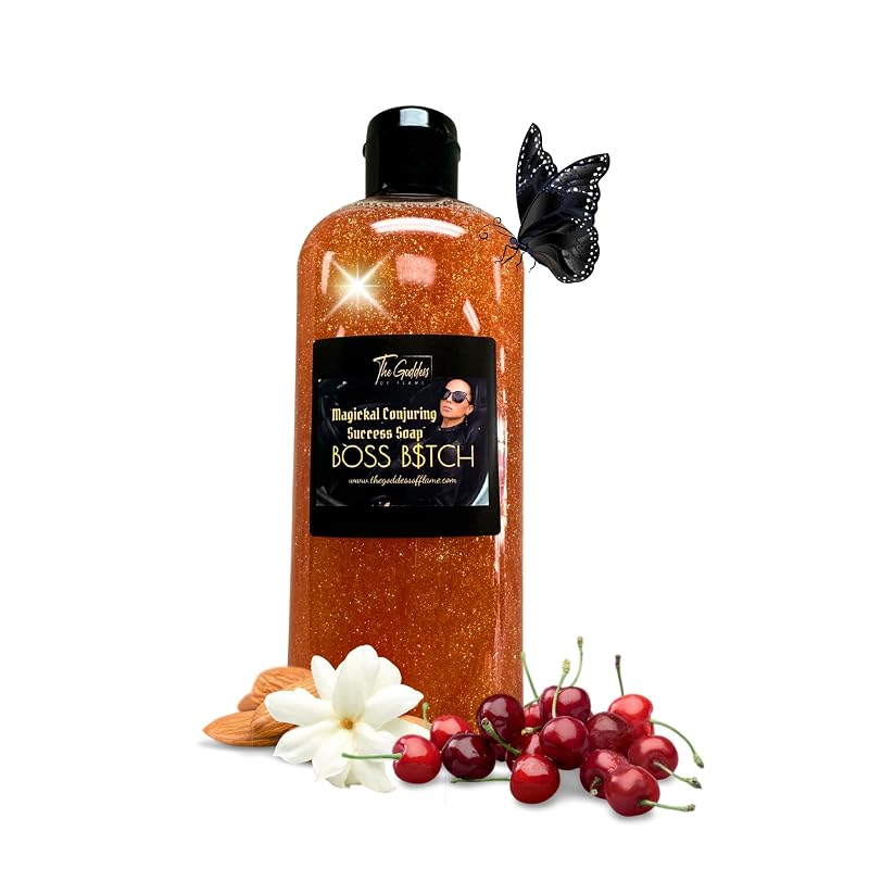 Gel de banho corporal Boss B$tch The Goddess of Flame com fragrância de cereja, vegano e sem sulfato, 227 g