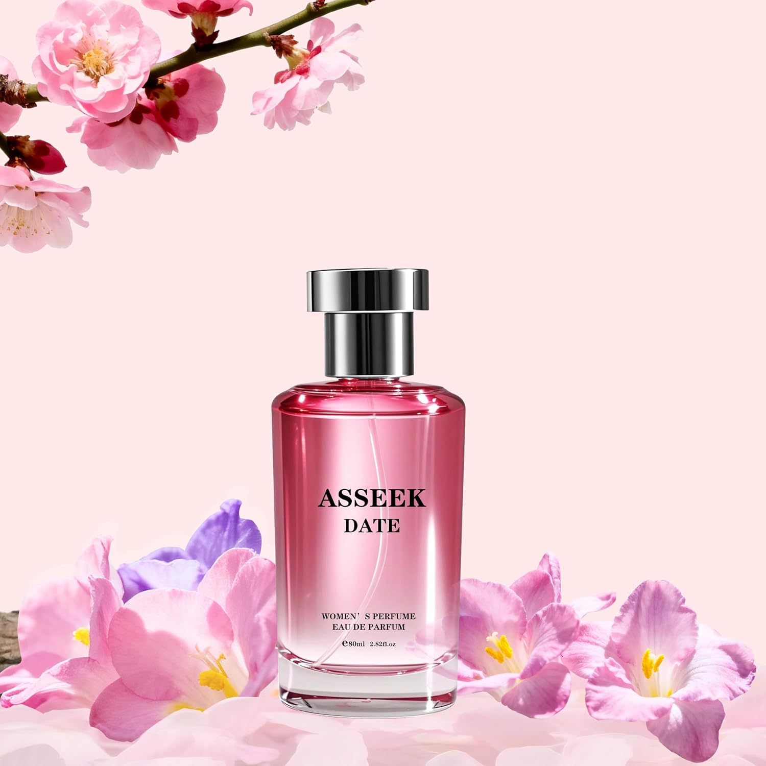 DATE Luxury Women’s Perfume，Gourmand Scent with Pistachio, Almond & Salted Caramel，Romantic Heart of Jasmine Petals & Heliotrope，Deeply Sensual ，2.82FLOZ,Premium Glass Bottle