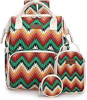 Vista 9 de Montana West Wrangler Callie - Mochila para pañales con funda para chupete, bolsa cruzada para botella y correas para cochecito de bebé, diseño