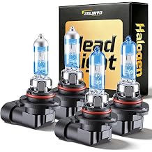 High Beam Low Beam Fit For Nissan Armada 2005 2006 2007 2008 2009 2010 2011 2012 2013 2014 2015 Halogen Headlight Bulb Replacement, White Light Headlamp Bulb High Performance, 4 Pcs
