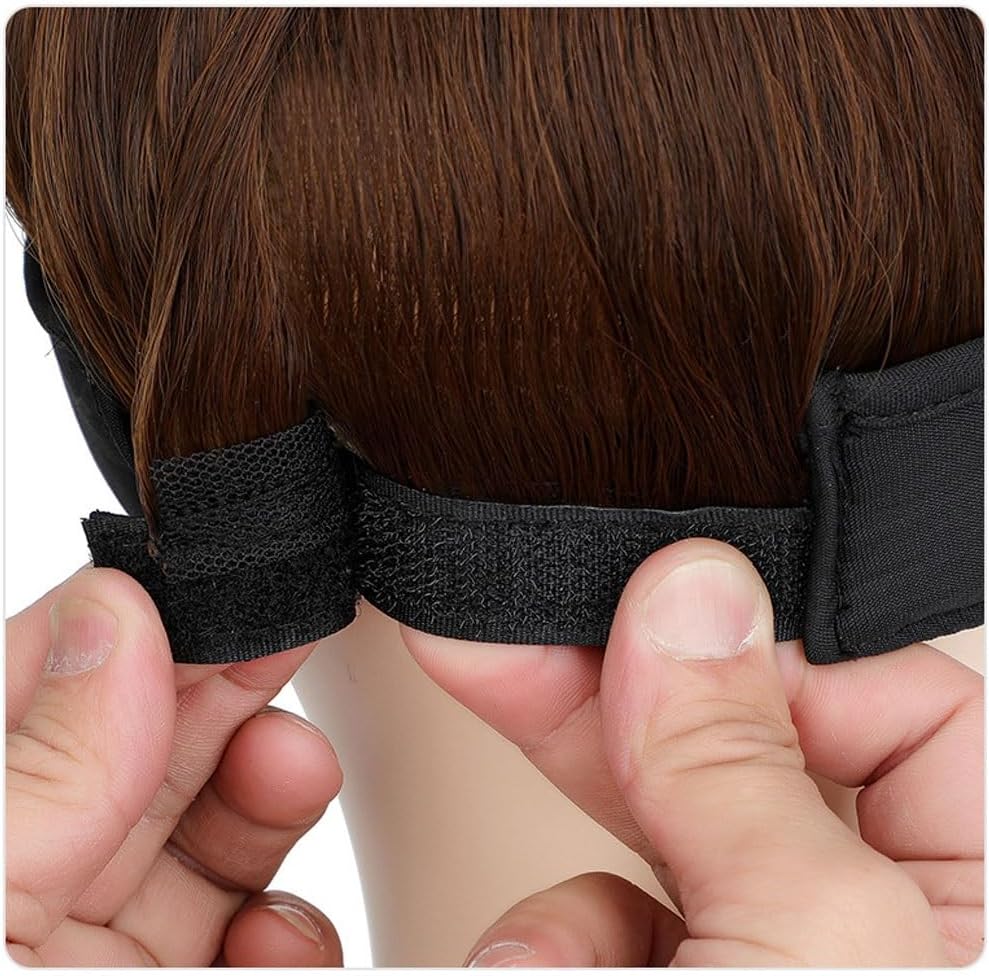 Hat Wig Wig Hat Visor Hat with Ponytail for Women Adjustable Hat with Synthetic Wig Long Wavy Ponytail Wig Caps for Women (Color : A)
