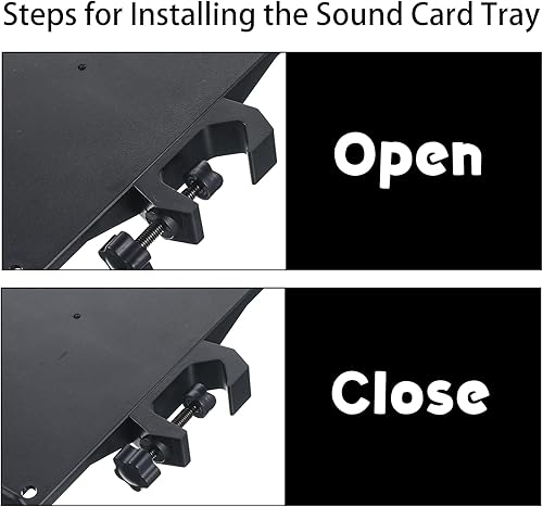 Miniatura 3 de Bandeja de soporte para micrófono, abrazadera de plástico en soporte firme para bandeja de estante, soporte de micrófono ajustable con capacidad de