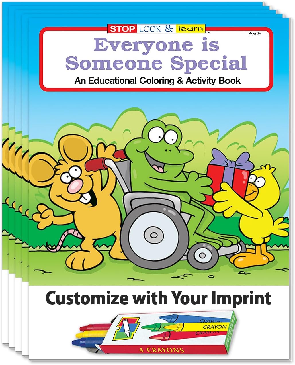 ZOCO – Everyone is Special – Custom Promotional Coloring Books (250 Bulk Pack, With Crayons) – Kindness, Diversity, Games, Puzzles & Activities for Kids