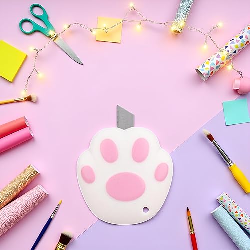 Miniatura 3 de Pussycat Footprint - Mini cuchillo retráctil para cuchillos, cortador de cartas, abridor de cartas, cuchillos de bolsillo, mini diapositivas