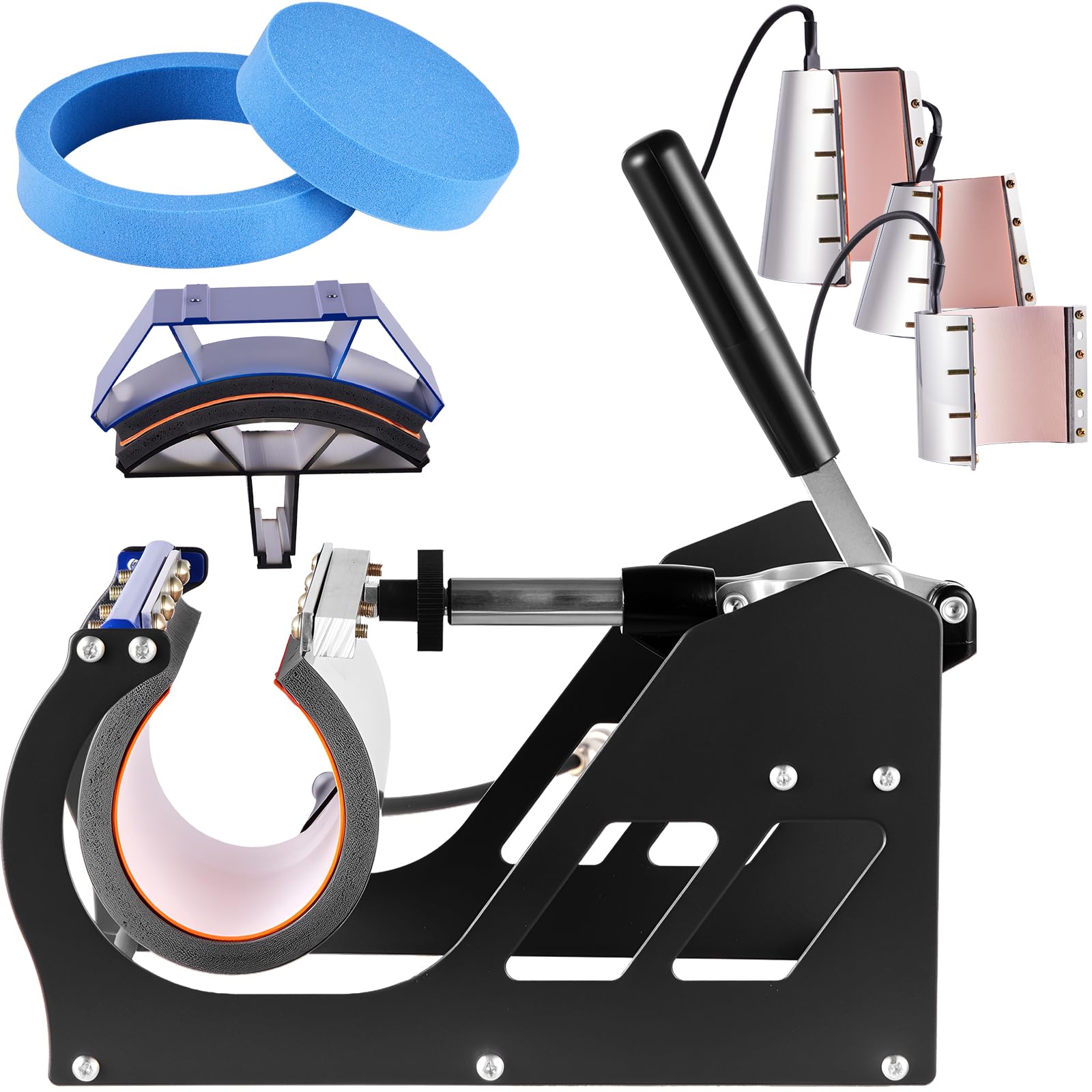Condition photo showing New/Like New for VEVOR Heat Press Machine 12 x 15 Inch 8 in 1 Heat Press Sublimation Machine 360° Rotation Swing Away 8 in 1 Shirt Printing Machine Dual-Tube Heating for DIY T-Shirts Cap & Mugs Blue