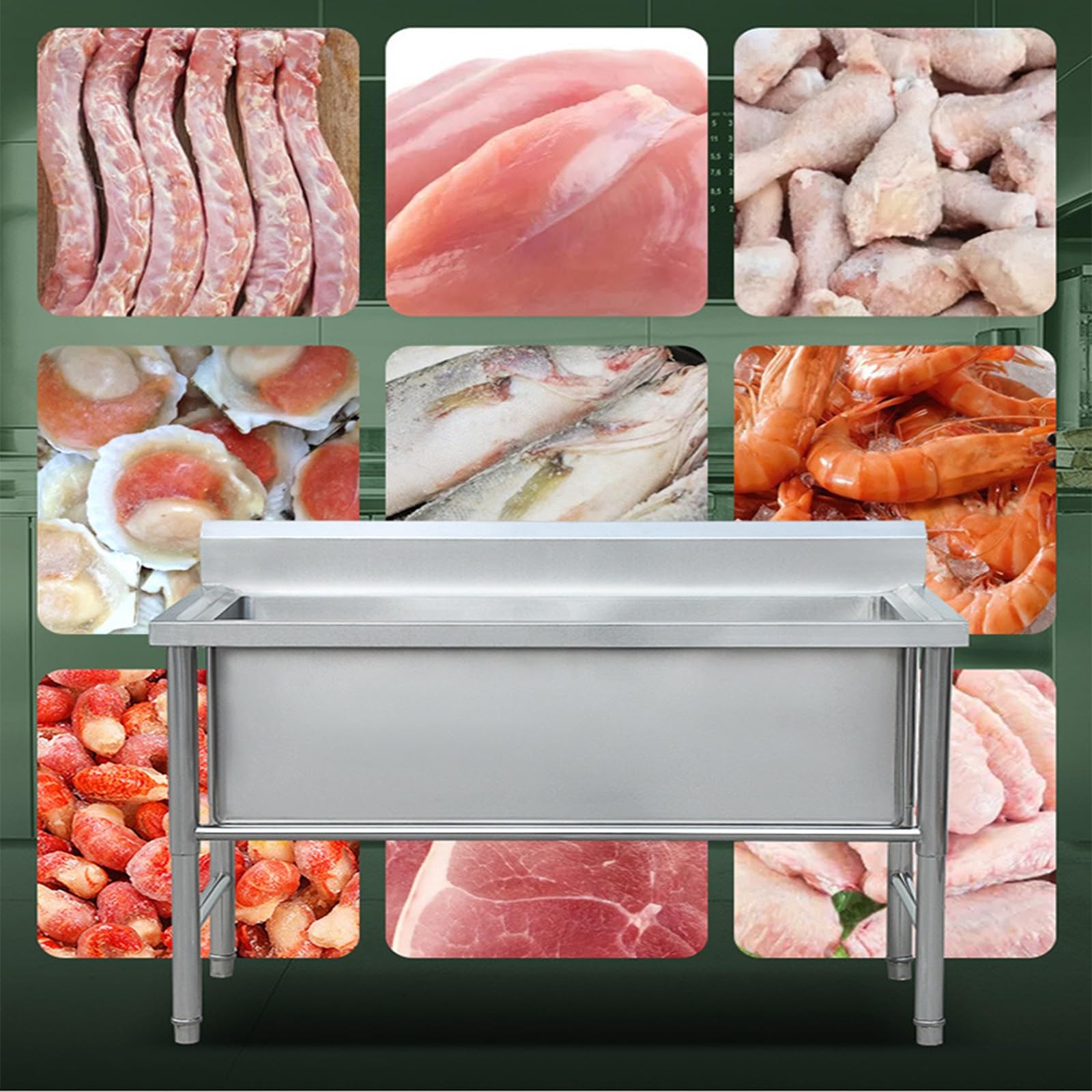 Przestronna 1 szafka pojedyncza umywalka kuchenna do domu, łazienki, baru, na zewnątrz, restauracji - Wymiary: 60 x 120 x 80 cm / 23.6x42.7x31.4in (23,6 x 42,7 x 31,4 cala) - Trwały i stylowy design