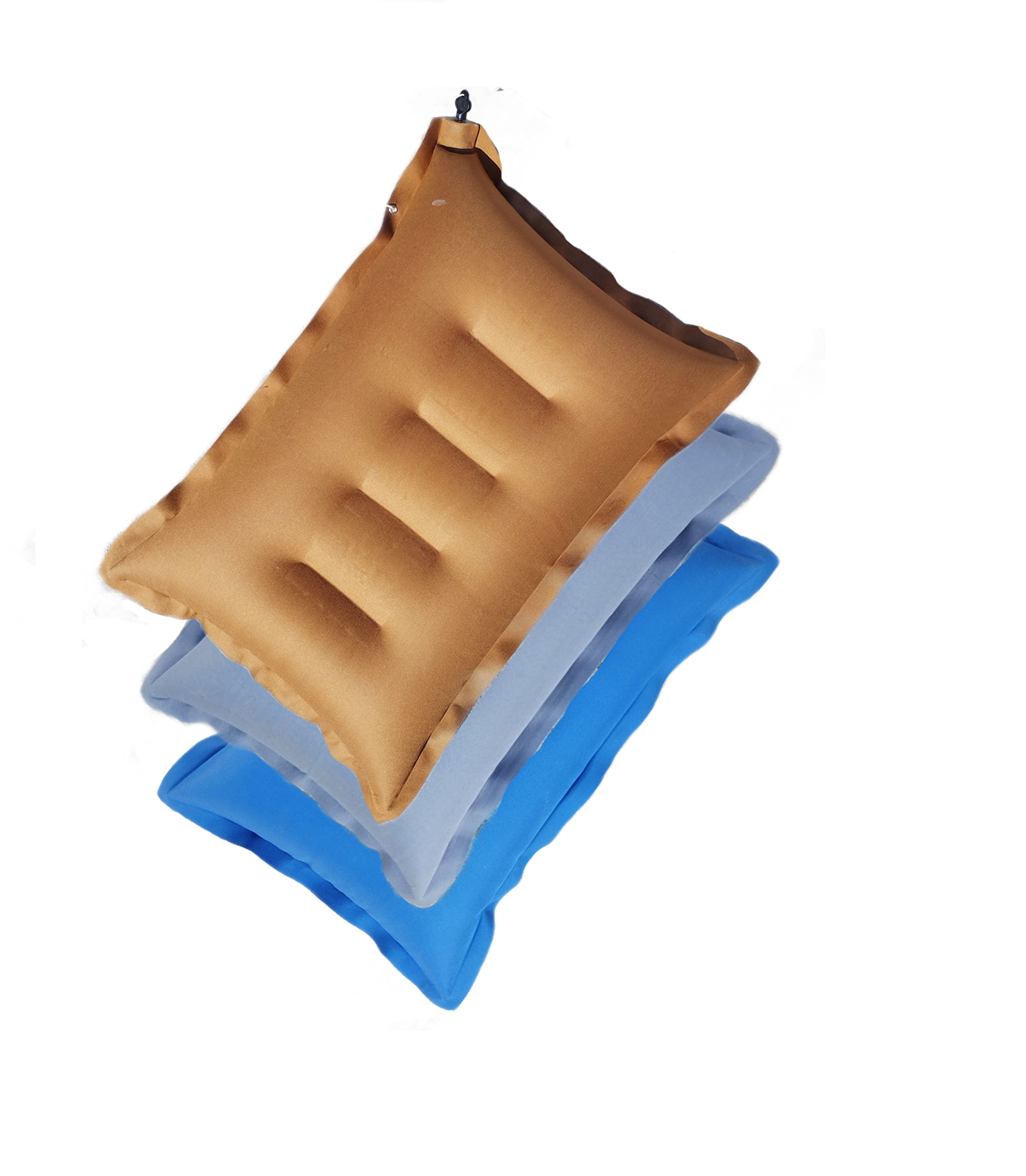 RAV Pack of 3 Cushion Sleeping Bag Backpacking Pillow Soft Comfortable Air Inflatable Travel Pillow Tourist Pillow Sleeping Tourist Pillow(Color- Multi Color).