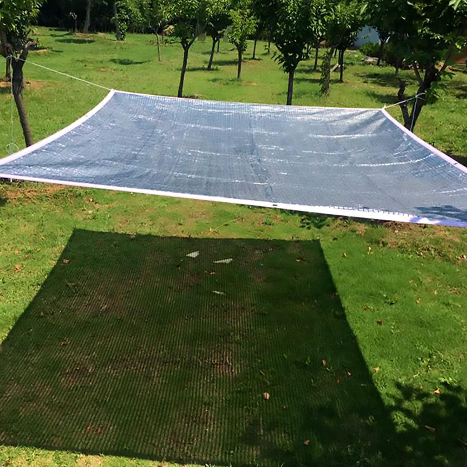 Aluminum Shade Cloth Panels with Grommets, Sun Shade Sail Rectangle 65% UV Block Shade Cover Sunscreen Awning for Plant Garden Plant Cover Greenhouse