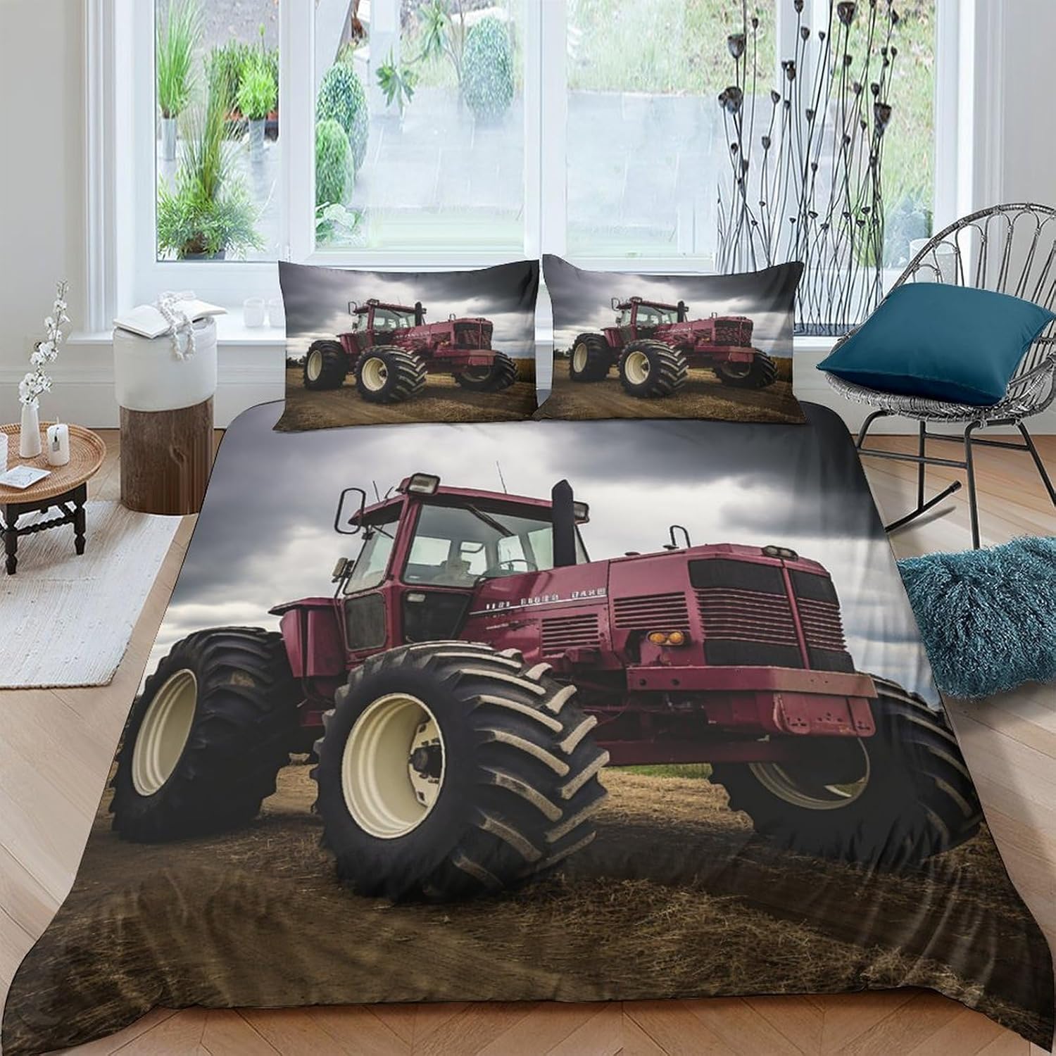 Housse couette 260x240 tracteur 3D anti-acariens pour stopper les allergies nocturnes