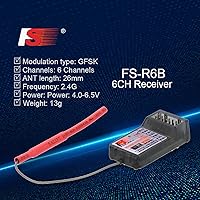 Vista 3 de FS-R6B 2.4Ghz 6CH Receiver for TH9X FS-CT6B FS-T6 Transmitter,frsky Receiver