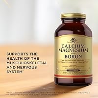 Vista 5 de Solgar Calcium Magnesium Plus Boron - 250 Tablets - Promotes Bone Health, Supports Nerve & Muscle Function - With Boron for Calcium Metabolism