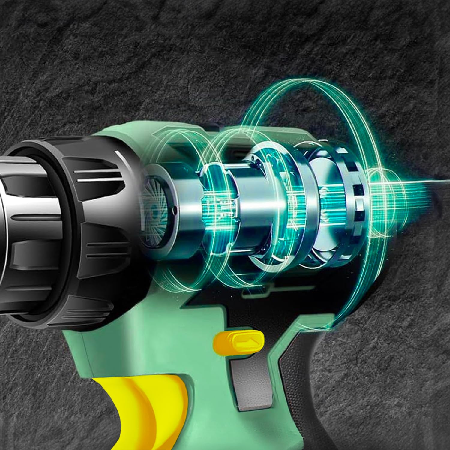 Avilia Set Trapano Avvitatore a Percussione 20V con 13 Accessori - 2 Velocità, Batteria 2Ah, Mirino LED - Ideale per Fai Da Te e Lavori Professionali
