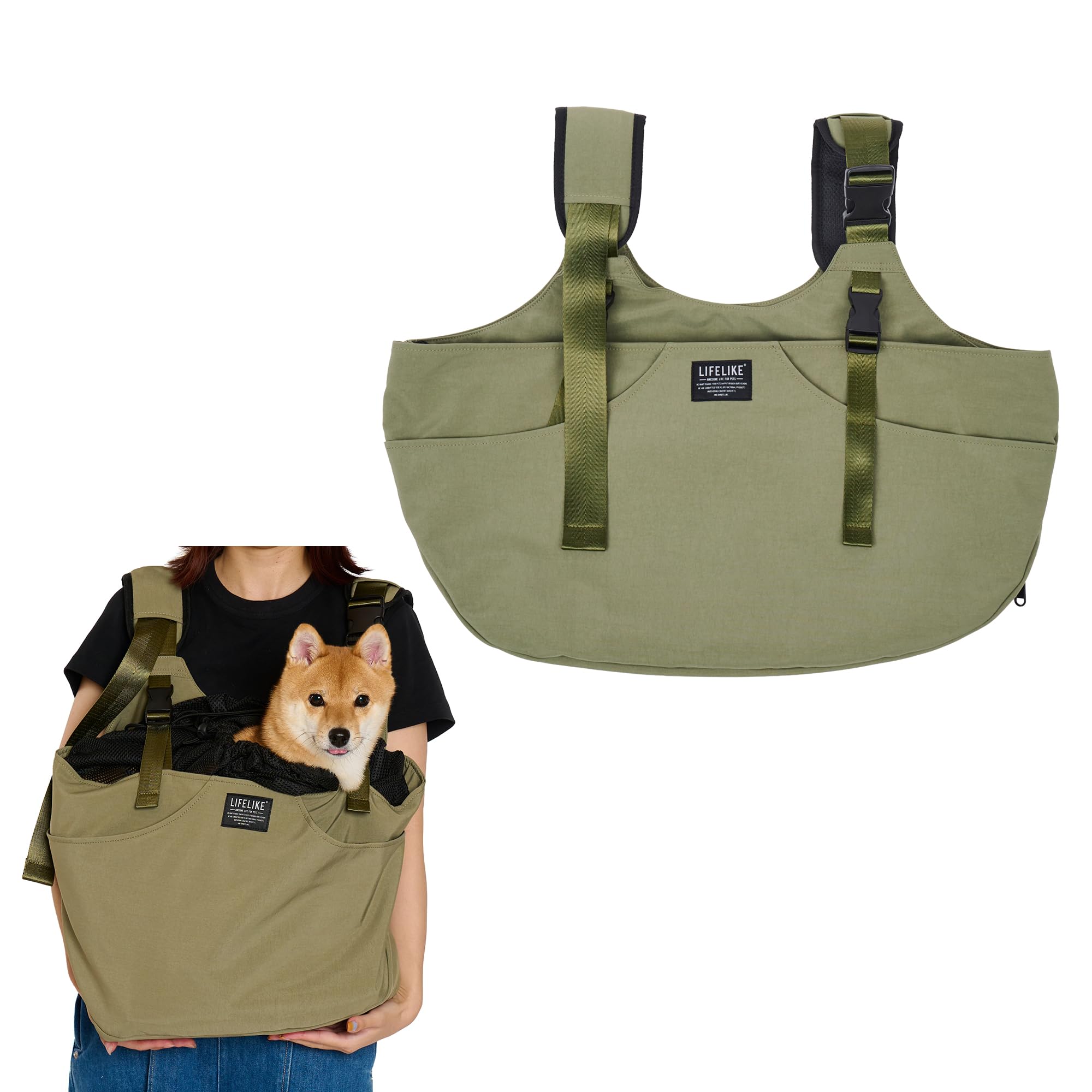 Amazon.co.jp: 【LIFELIKE公式】2WAYキャリーベスト 犬 ペットスリング