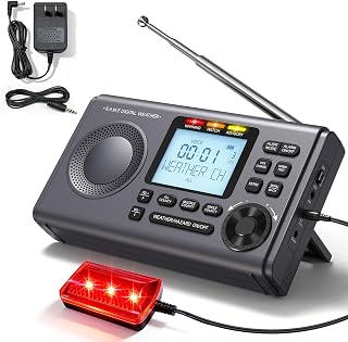 RunningSnail NOAA Weather Alert Radio: S.A.M.E. Localized Alerts for 23 Counties, 80+ Hazards, Battery Backup, 110dB Siren