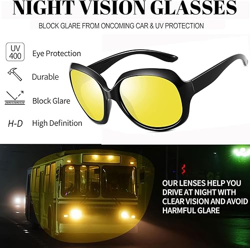 Miniatura 5 de Joopin Lentes de sol polarizados para mujer, de gran tamaño, de gran tamaño, para conducir, con protección UV, lentes de sol grandes