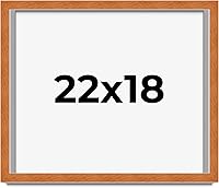 Vista 85 de Marco marrón de 18 x 24 pulgadas, marco de madera maciza de nuez de miel, ancho de moldeo de 0.875 pulgadas, profundidad de rabo de 0.875 pulgadas