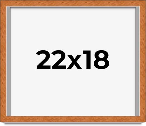 Miniatura 85 de Marco marrón de 18 x 24 pulgadas, marco de madera maciza de nuez de miel, ancho de moldeo de 0.875 pulgadas, profundidad de rabo de 0.875 pulgadas