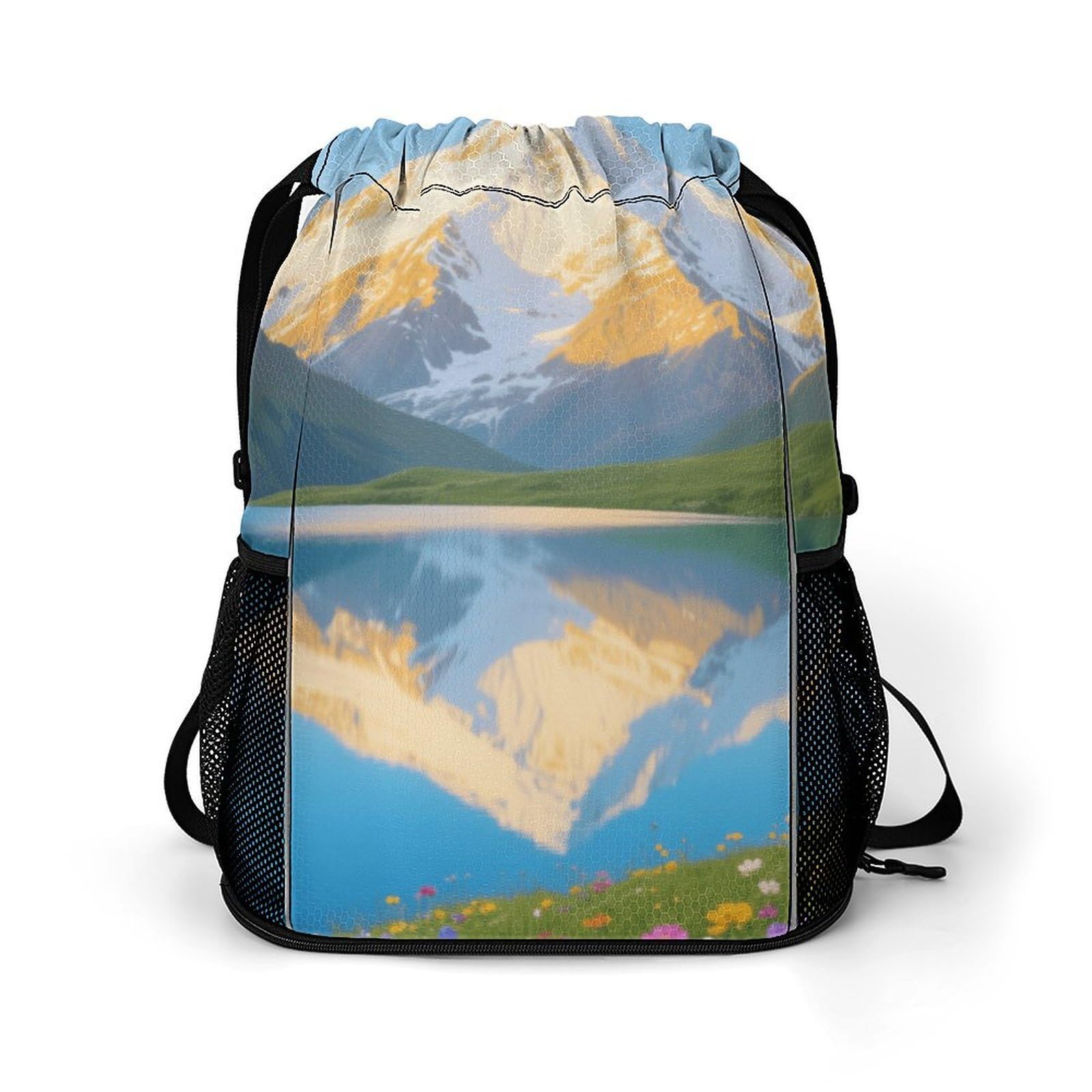 Mochila de gimnasio con estampado de paisajes nevados para conectar con la naturaleza 8