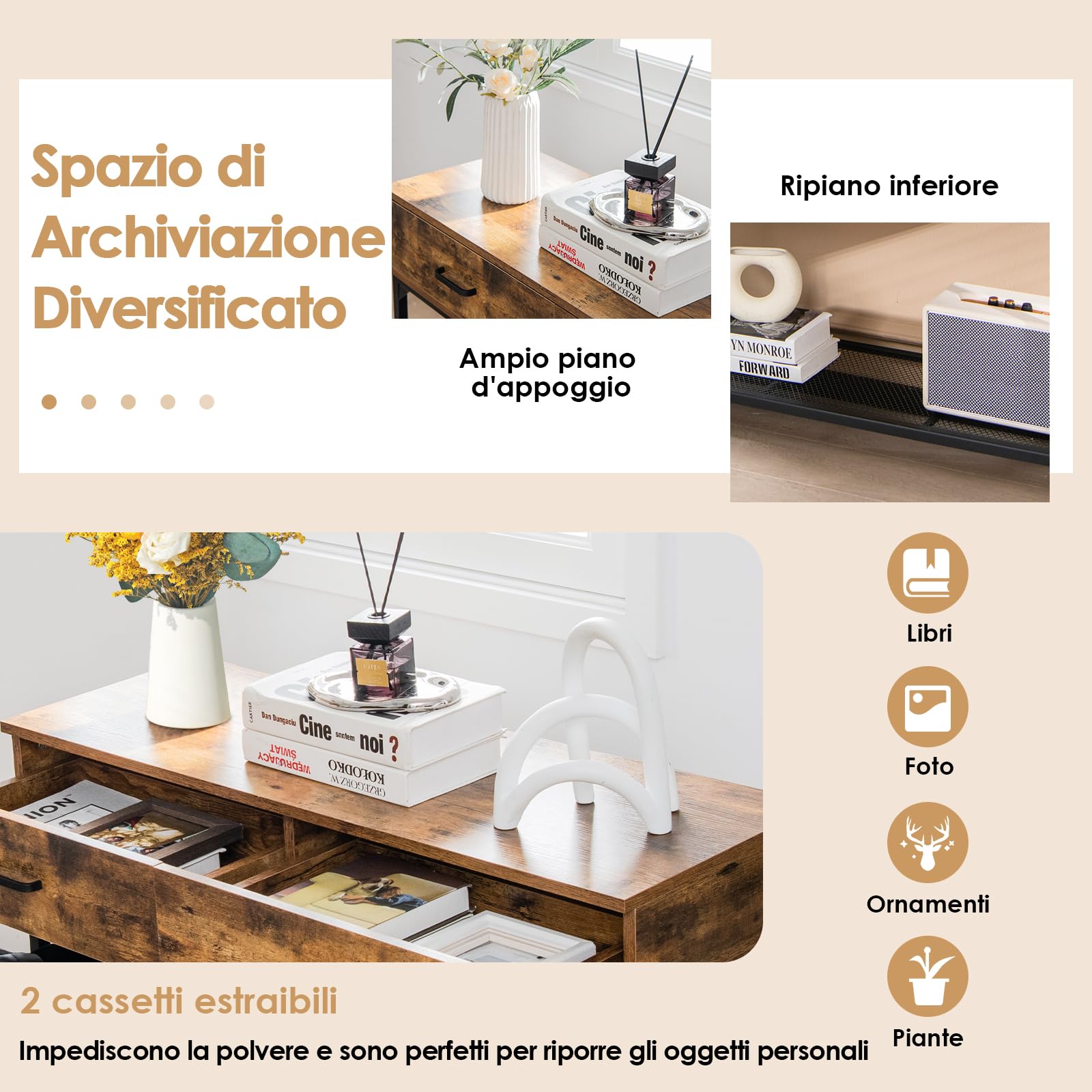 Paravento Pieghevole A 3 Pannelli 260x176 Cm Nero - Divisorio Per Interni Ed Esterni