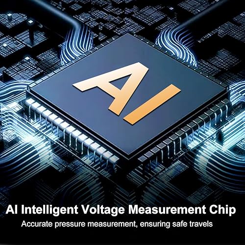 Miniatura 5 de Compresor de aire portátil para inflador de neumáticos, bomba de aire inalámbrica KEEPUP con batería recargable de 10000 mAh para neumáticos de