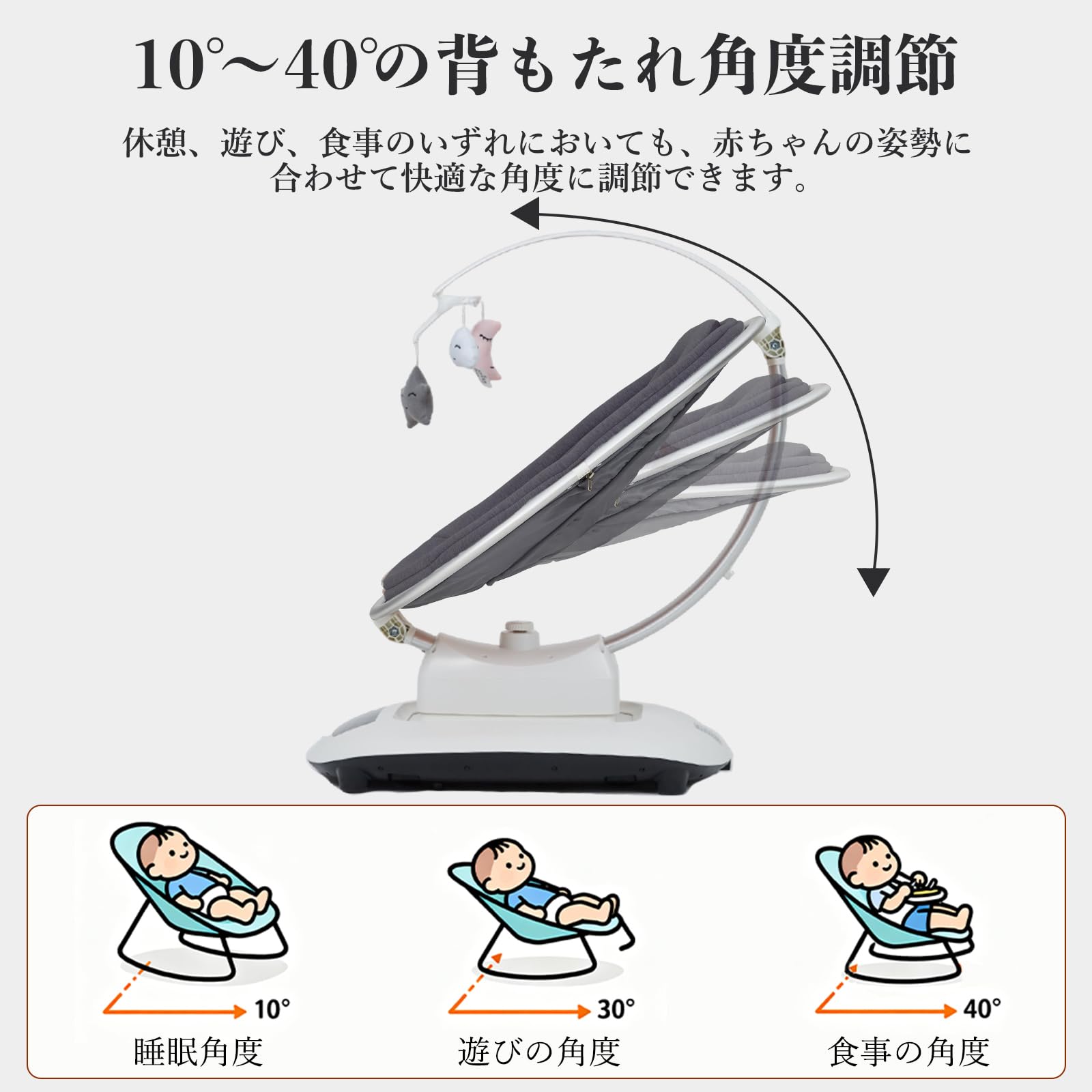【取引者決定！】電動バウンサー Amazon | Thinkmax ベビーバウンサー 電動ベビースウィング