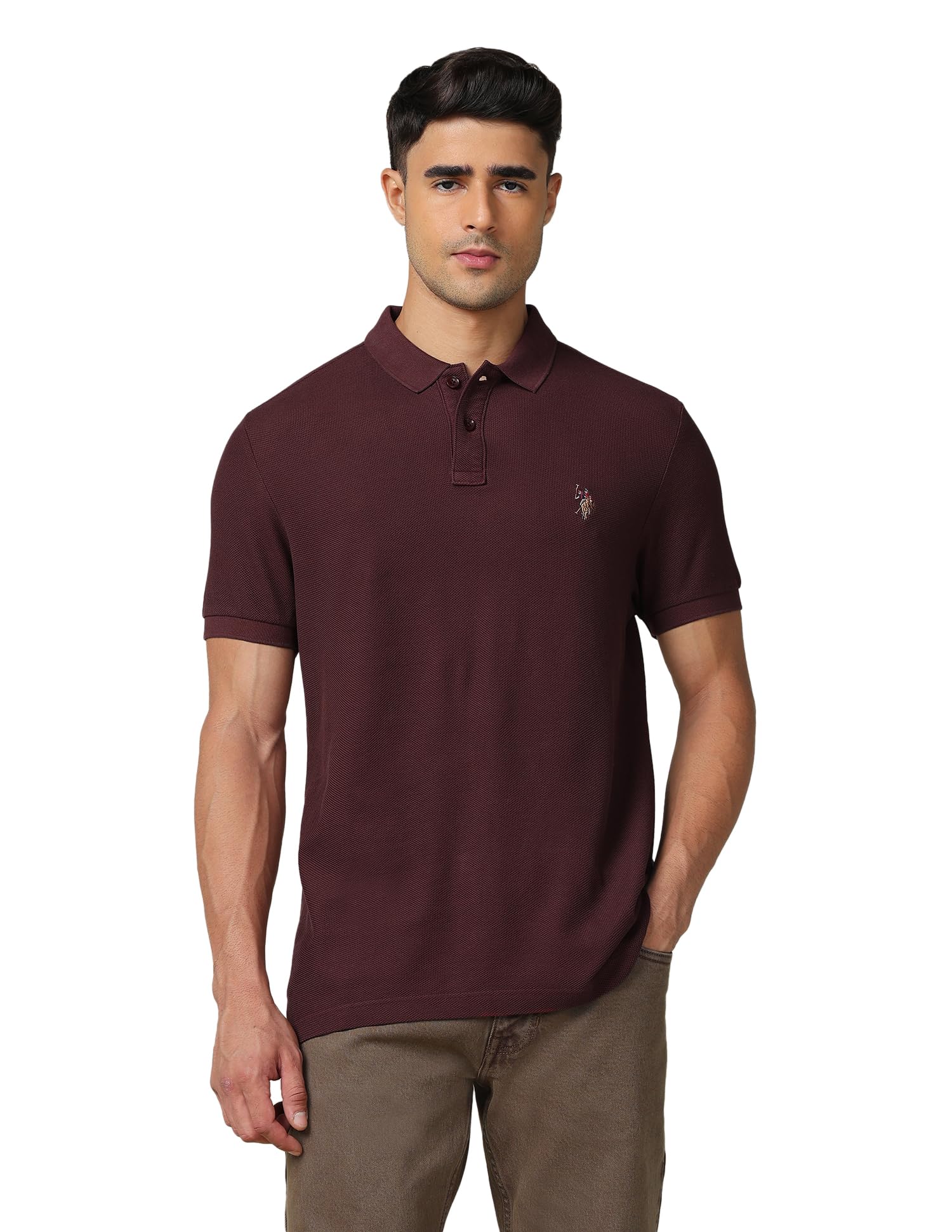 u.s. polo assn. Apparel Solid Slim Fit Polo Shirt-picture-13