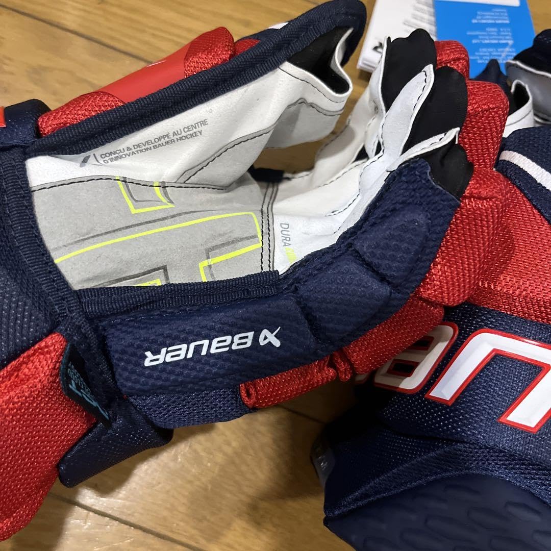 Amazon.co.jp: Bauer HYPERLITE Glove 13in 紺赤 : ファッション